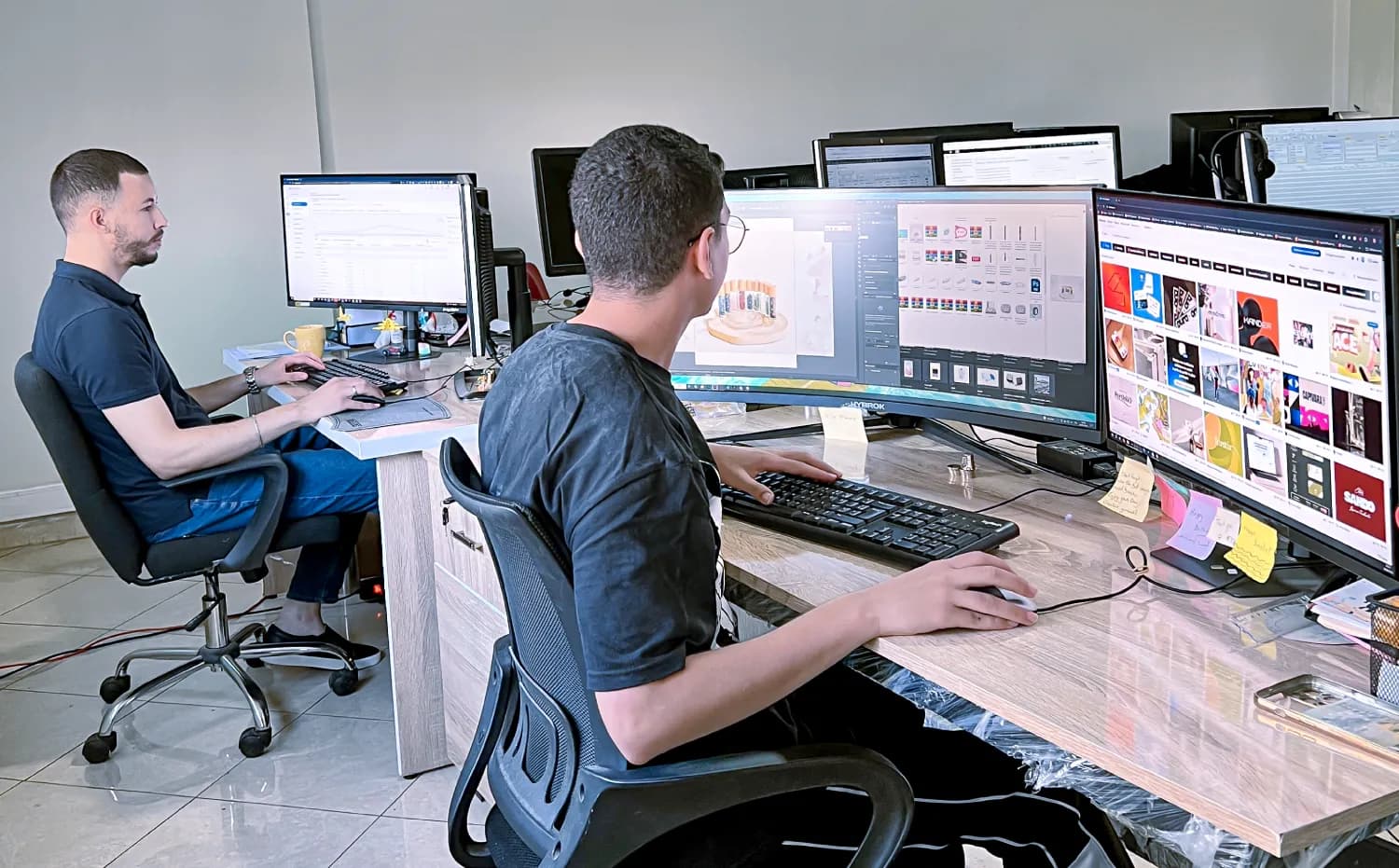 A designer working on a marketing campaign